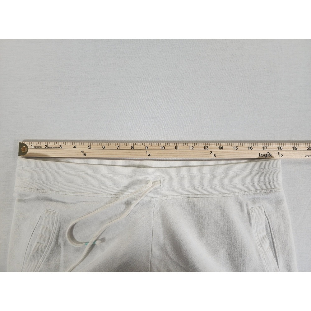 Victoria's Secret Sweatpants Womens Large Long Tall White Palm Tree Wide Leg - Picture 5 of 8